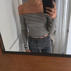 new with tags. black and white top